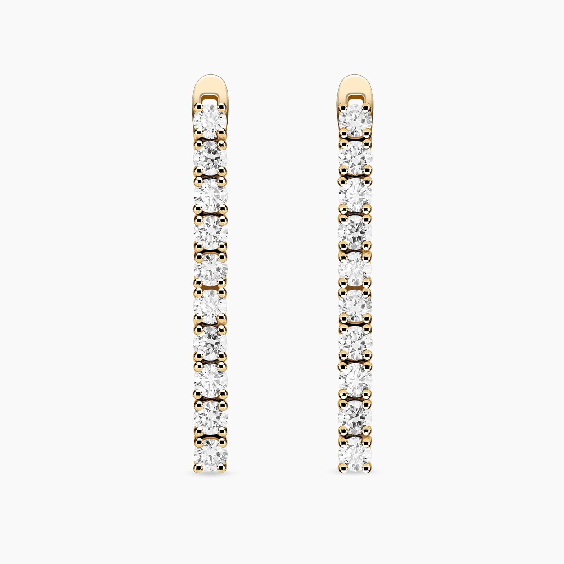 1.22Ct. Diamond Earrings mounted in 14K Yellow Gold