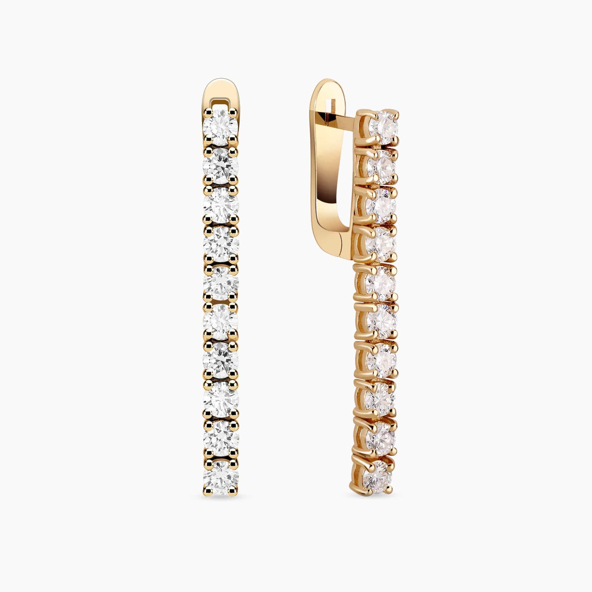 1.22Ct. Diamond Earrings mounted in 14K Yellow Gold