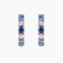 2.60Ct. Multi color Sapphire stones set in a 14K White Gold Earrings