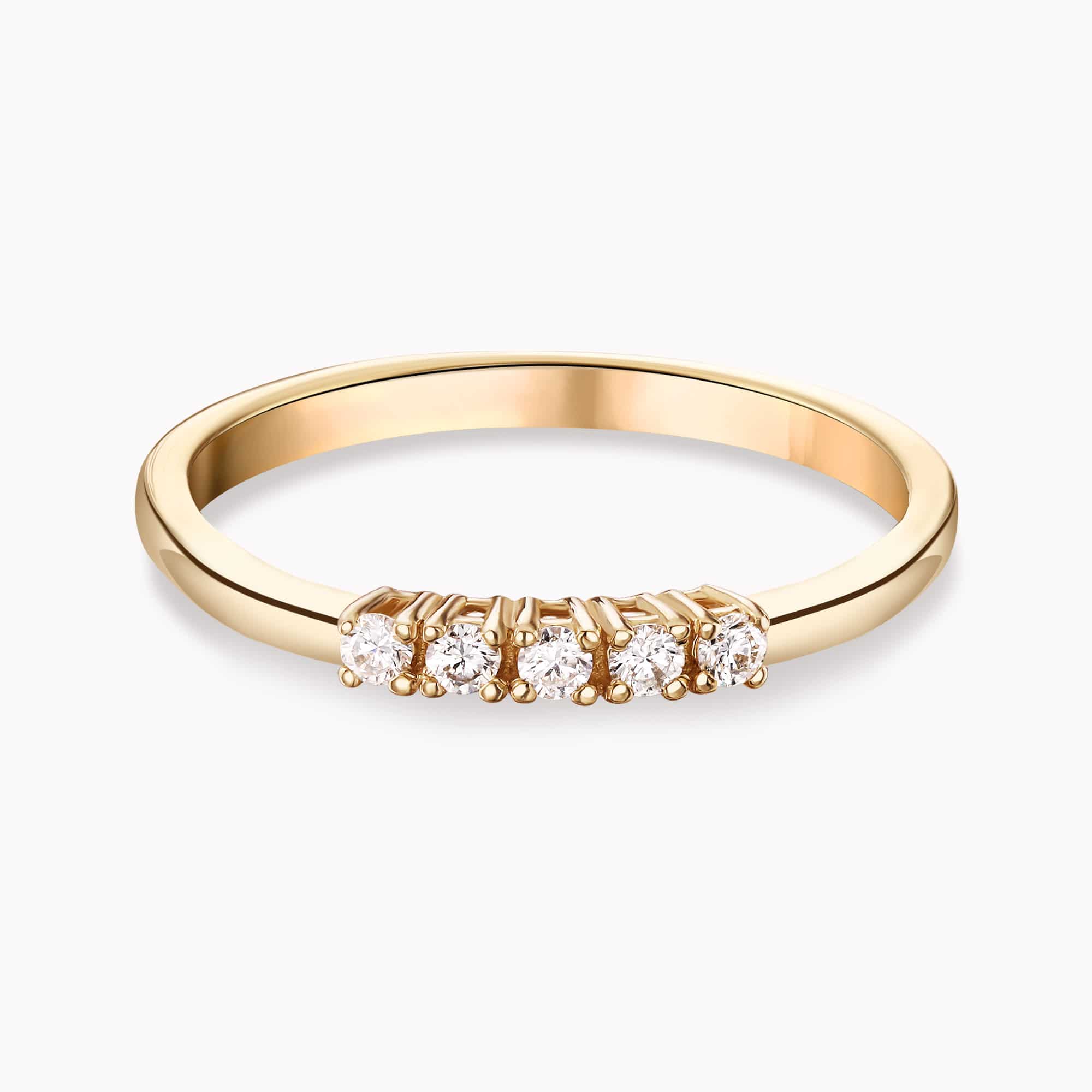 0.13Ct. Diamonds in a 14K Yellow Gold Ring