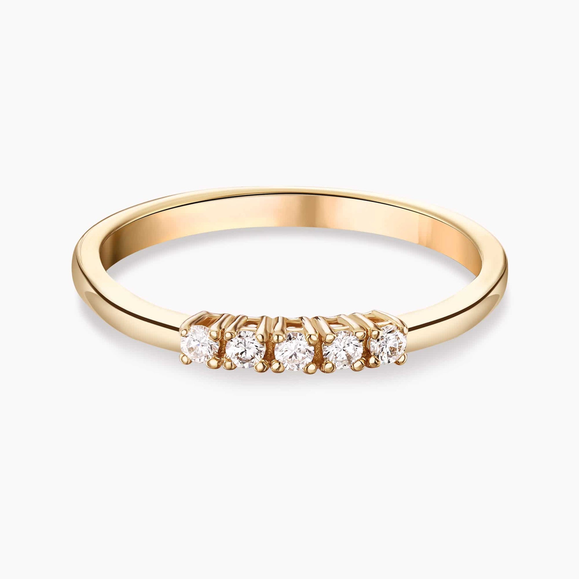 0.13Ct. Diamonds in a 14K Yellow Gold Ring