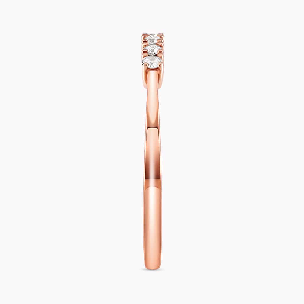 0.13Ct. Diamonds in a 14K Rose Gold Ring