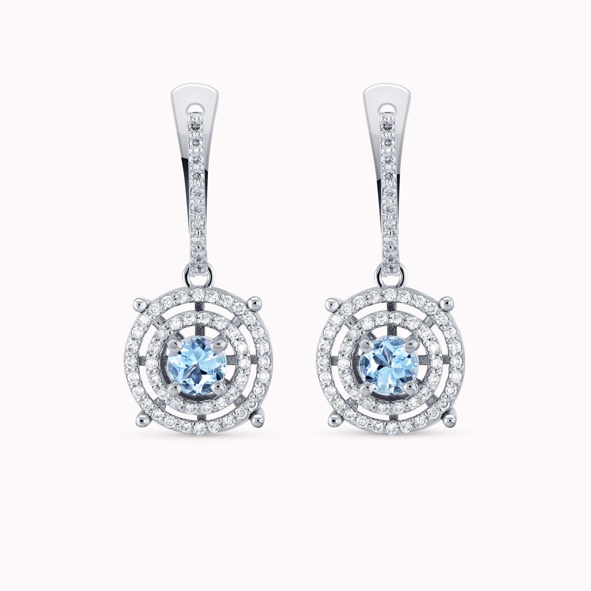 Diamond and Gem Stone Earrings