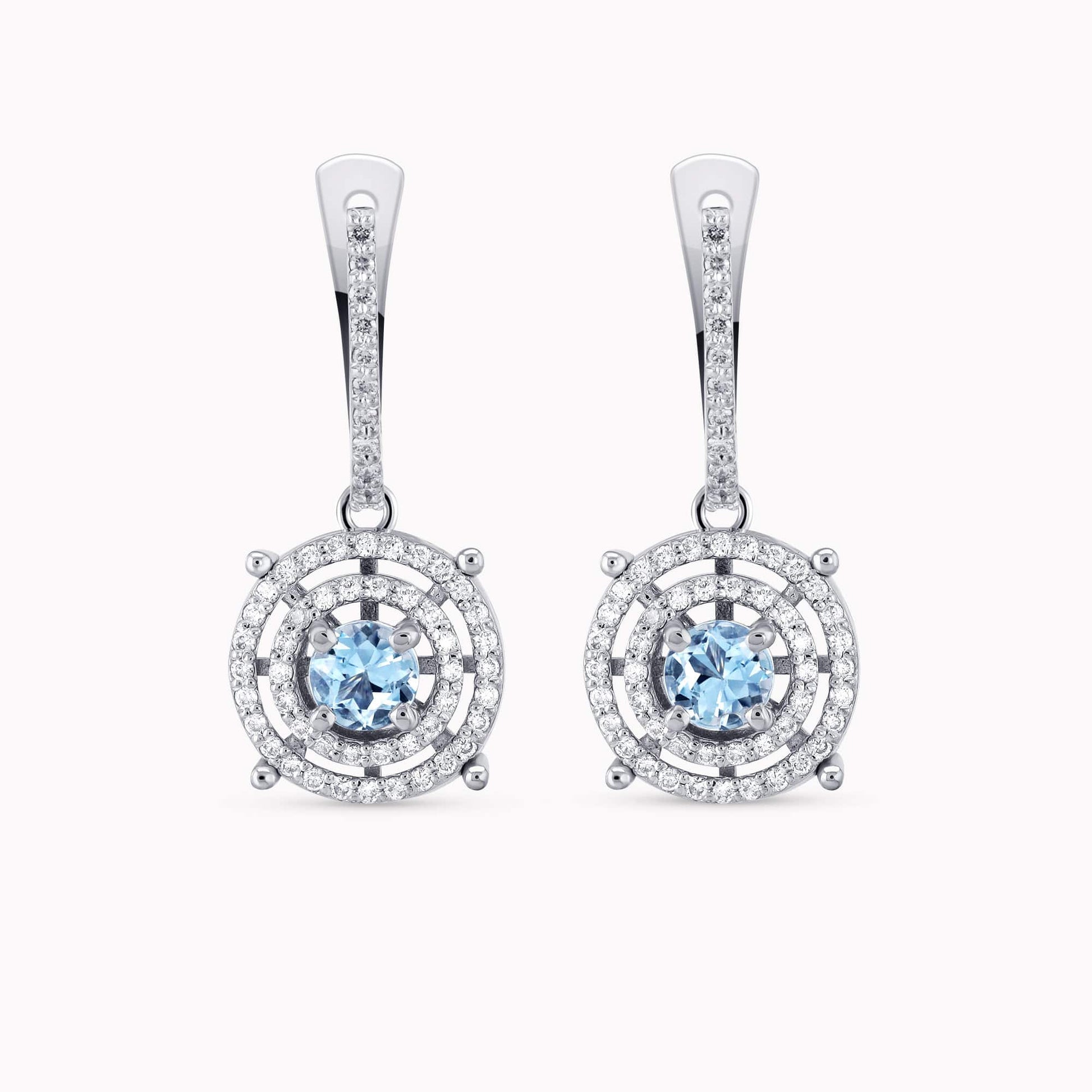 Diamond and Gem Stone Earrings