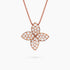 0.93Ct. Diamonds mounted in 18K Rose Gold Flower Design Pendant