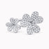 1.09Ct. Diamonds mounted in a 14K White Gold Flower designed Ring
