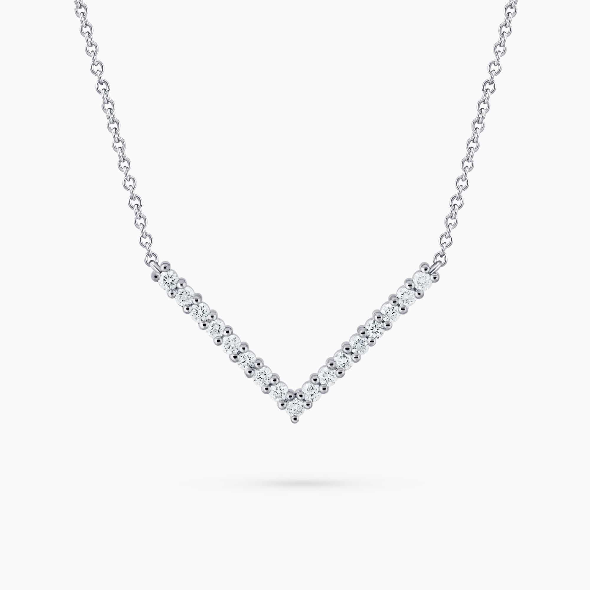 0.30Ct. Diamonds mounted in 14K White Gold Pendant