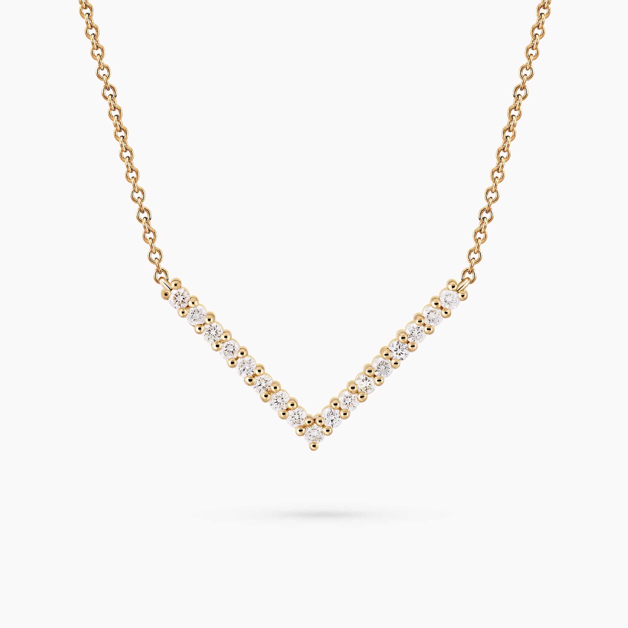 0.30Ct. Diamonds mounted in 14K Yellow Gold Pendant