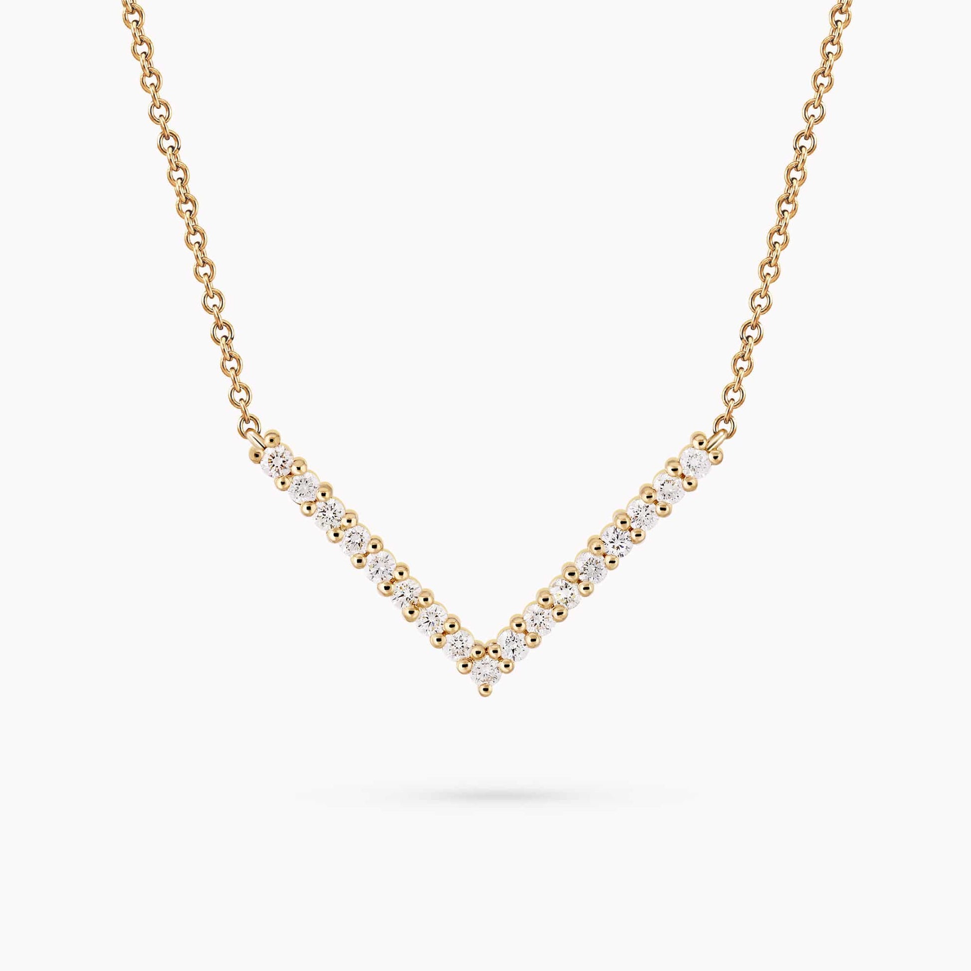 0.30Ct. Diamonds mounted in 14K Yellow Gold Pendant