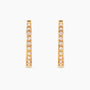 0.20Ct. Diamond Hoop Earrings mounted in 14K Yellow Gold