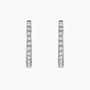0.20Ct. Diamond Hoop Earrings mounted in 14K White Gold