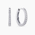 0.20Ct. Diamond Hoop Earrings mounted in 14K White Gold
