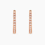0.20Ct. Diamond Hoop Earrings mounted in 14K Rose Gold