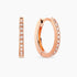 0.20Ct. Diamond Hoop Earrings mounted in 14K Rose Gold