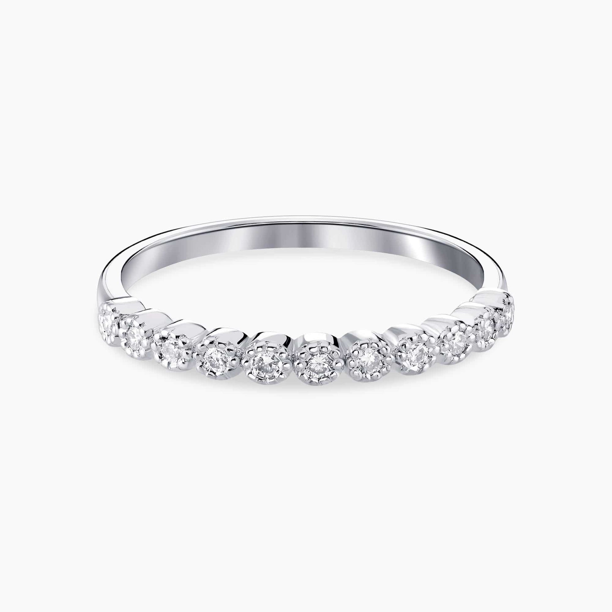 0.14Ct. Diamond setting in a 14K White Gold Ring