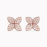 0.90Ct. Diamond Flower shaped Earrings mounted in 14K Rose Gold