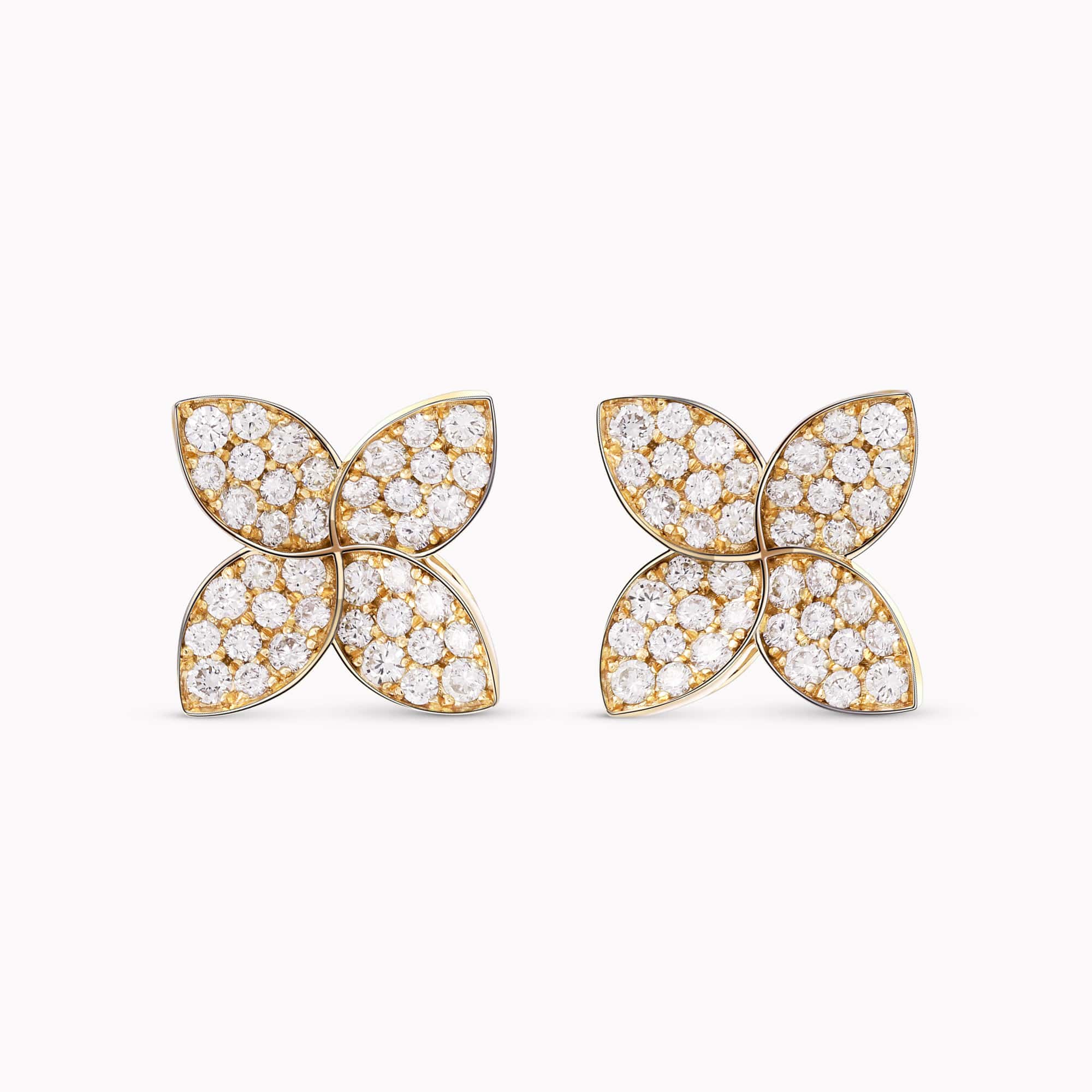 Diamond Flower Earrings