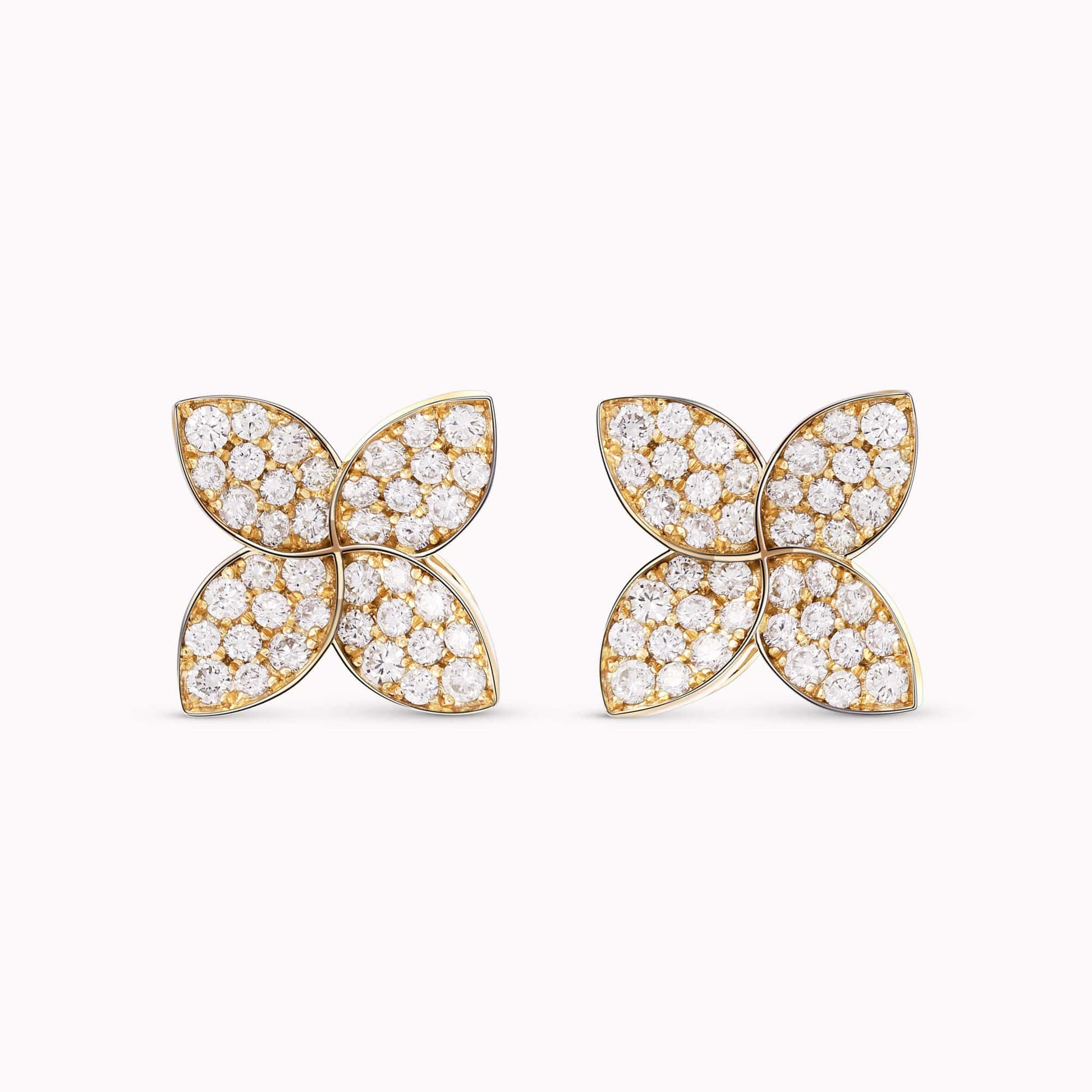 Diamond Flower Earrings