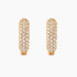 3.17Ct. Diamond Hoop Earrings mounted in 14K Yellow Gold