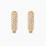 3.17Ct. Diamond Hoop Earrings mounted in 14K Yellow Gold