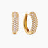 3.17Ct. Diamond Hoop Earrings mounted in 14K Yellow Gold