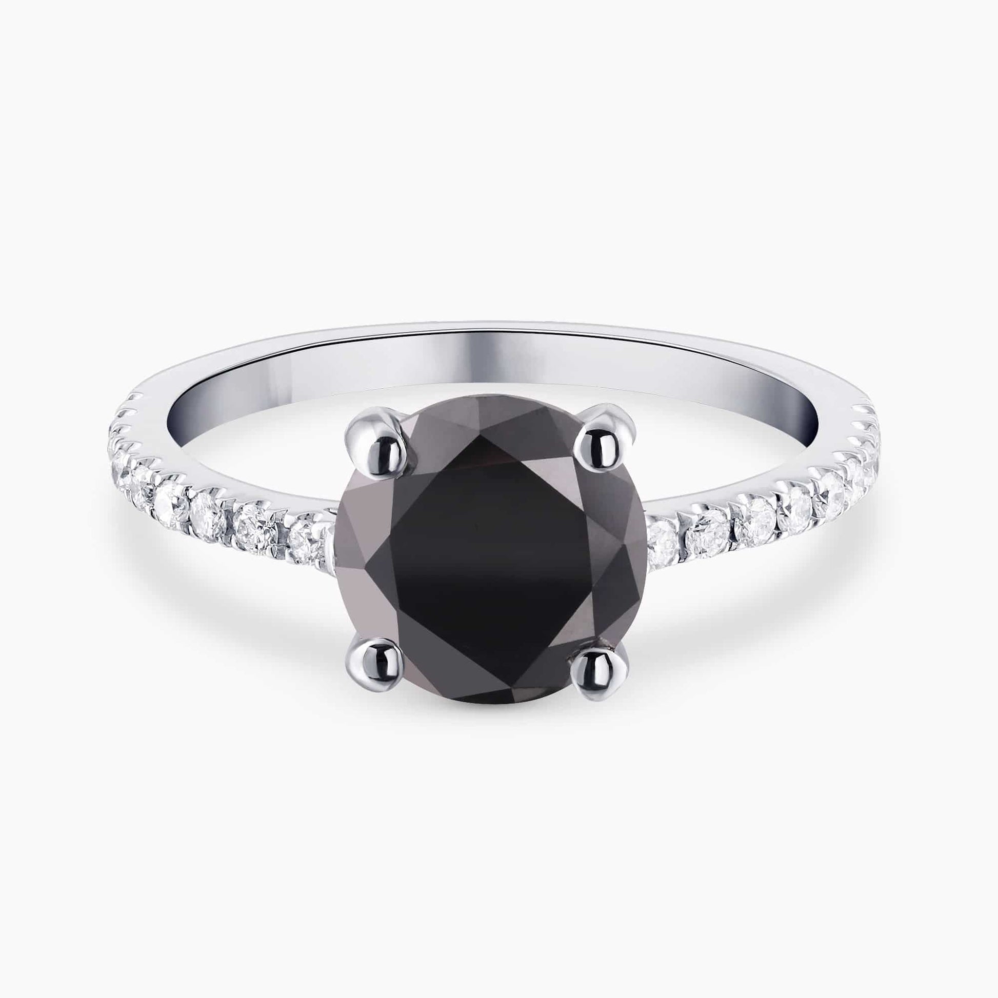 Black and White Diamond Ring