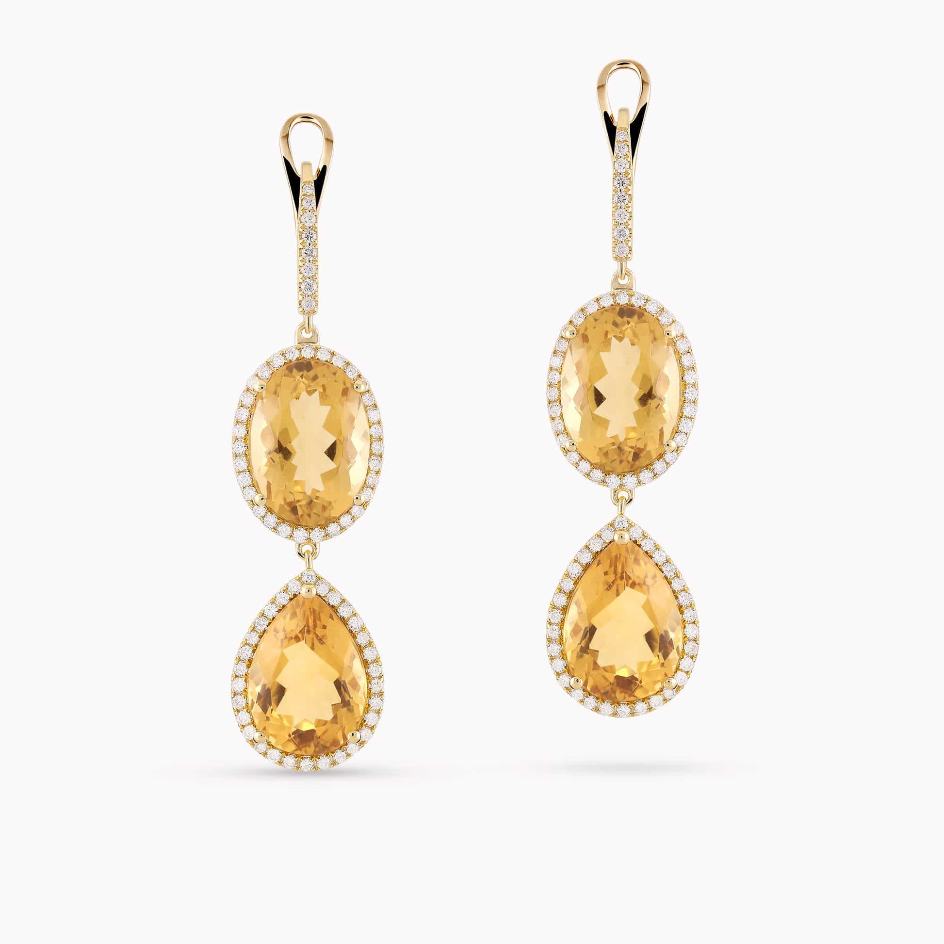 Diamond and Gem Stones Earrings