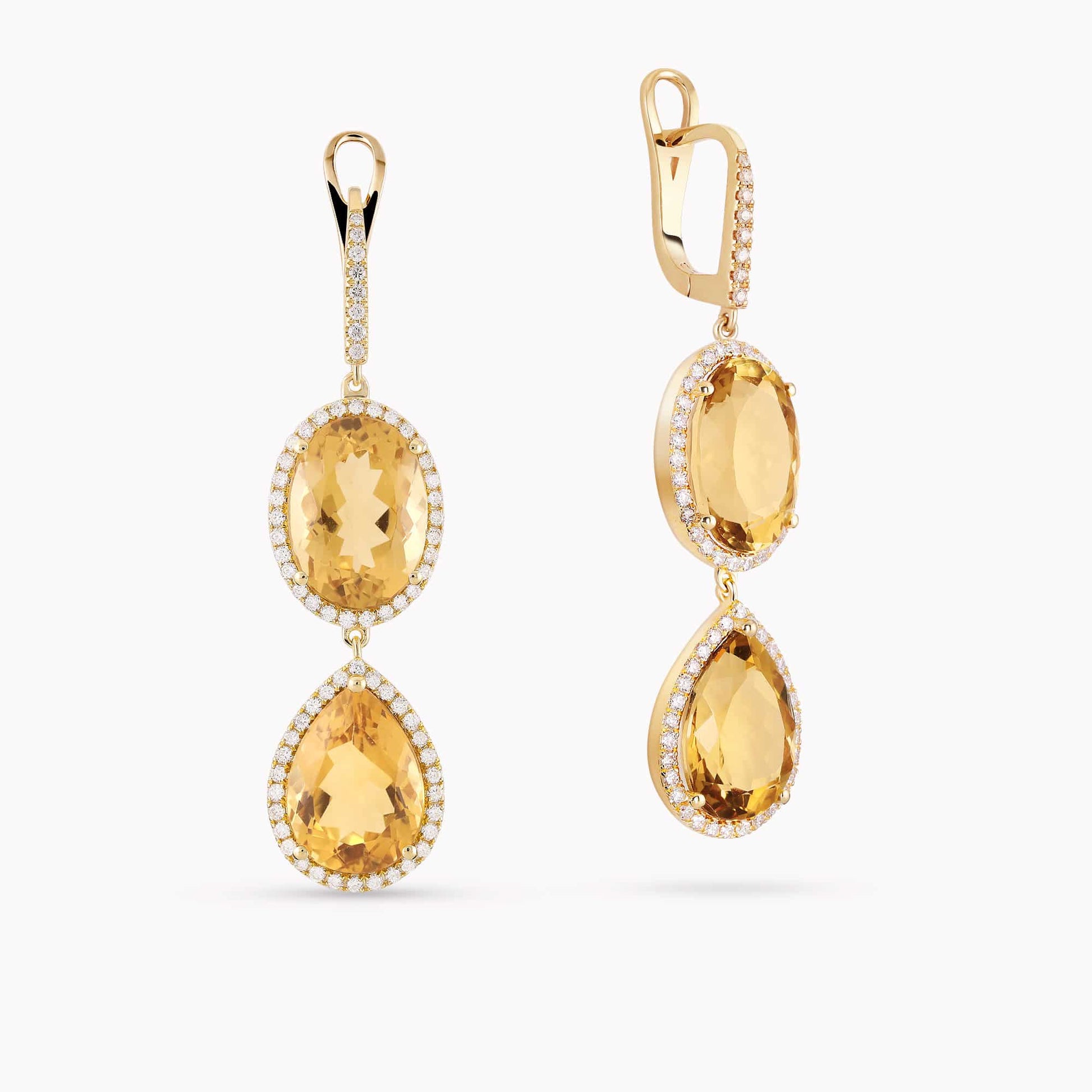Diamond and Gem Stones Earrings