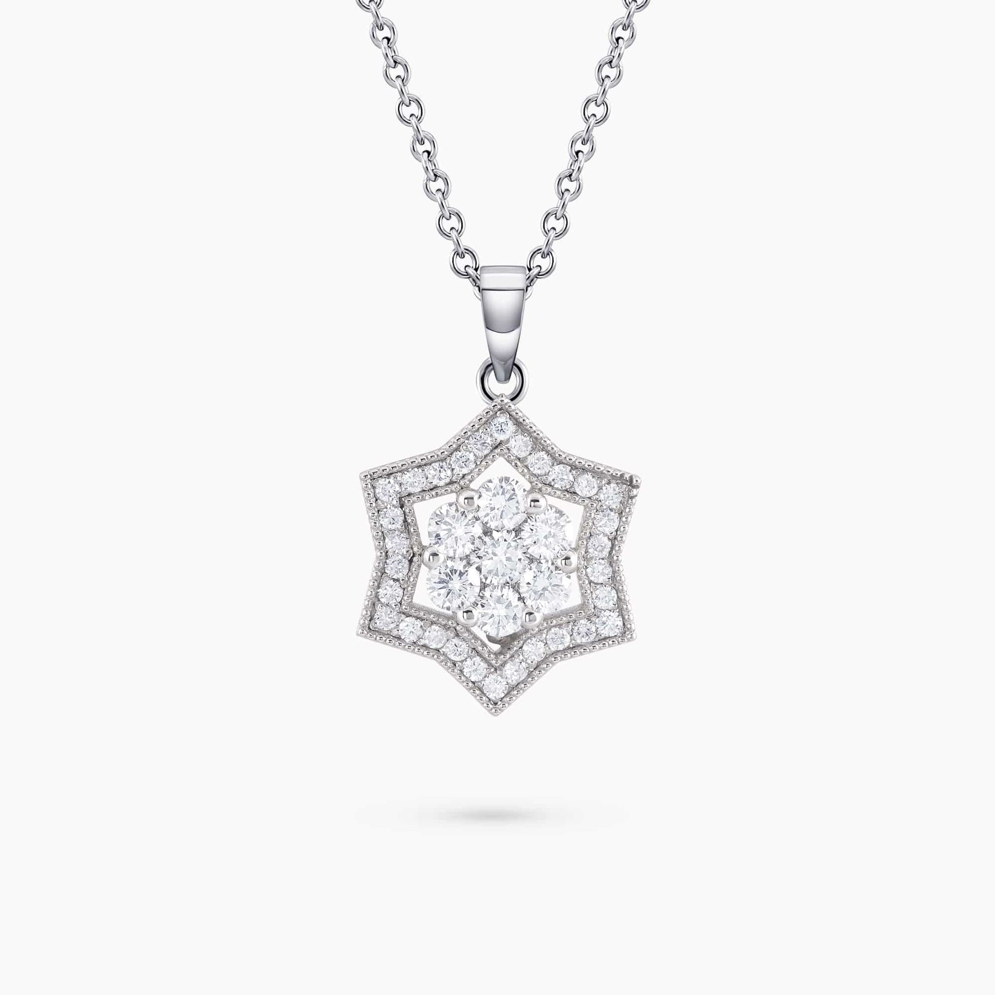 Diamond Star of David Pendant