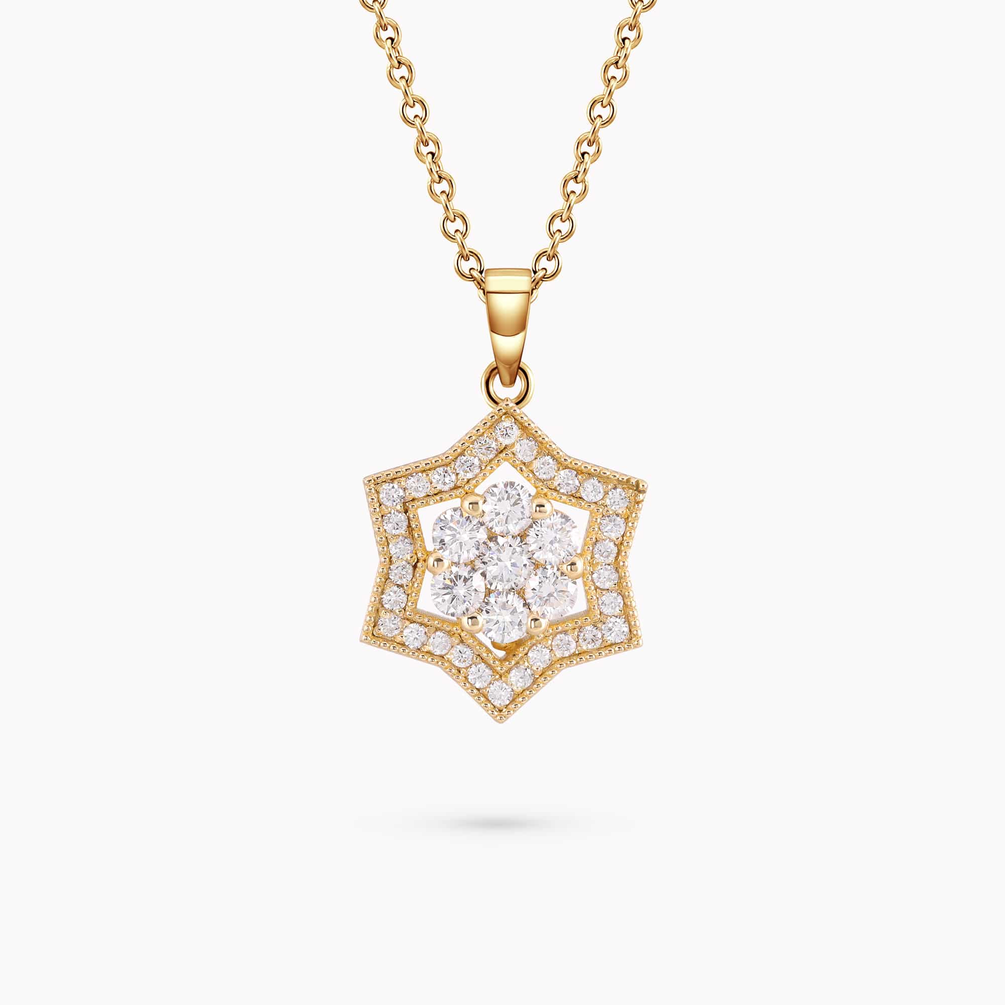 Diamond Star of David Pendant