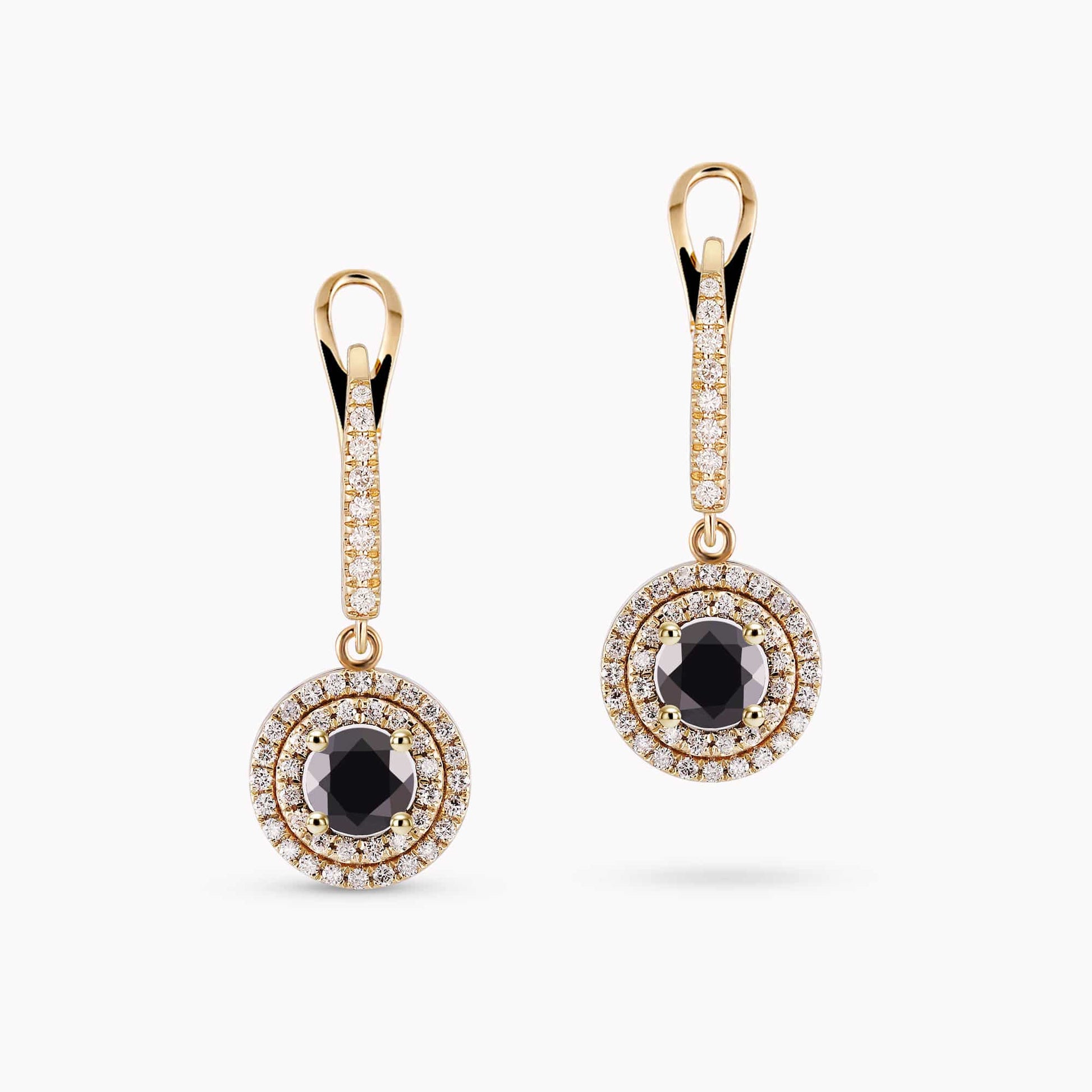 1.50Ct. Black center Diamonds and 0.58Ct. Diamond set in a