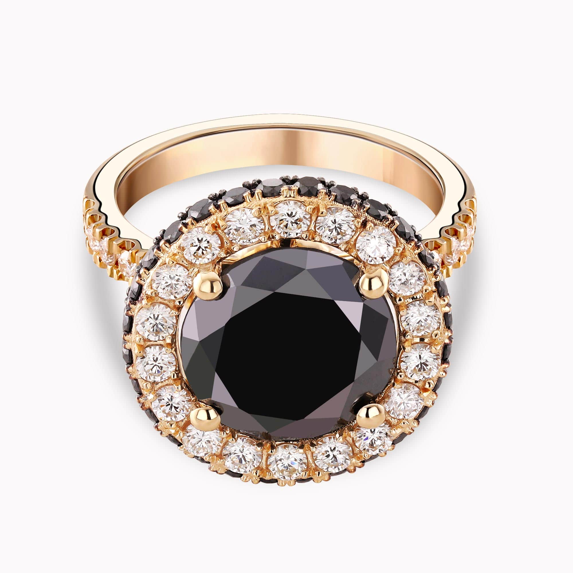 Black and White Diamond Ring
