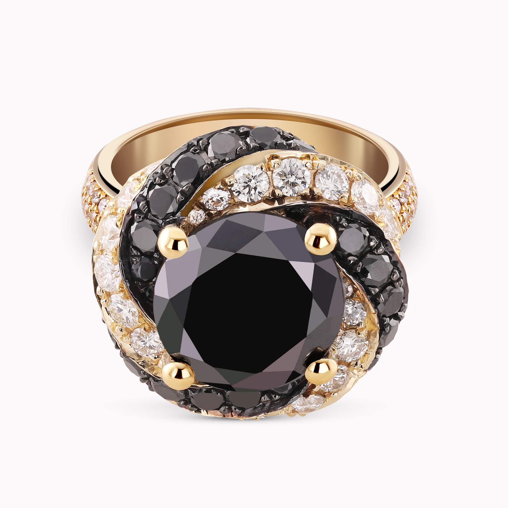 Black and White Diamond Ring