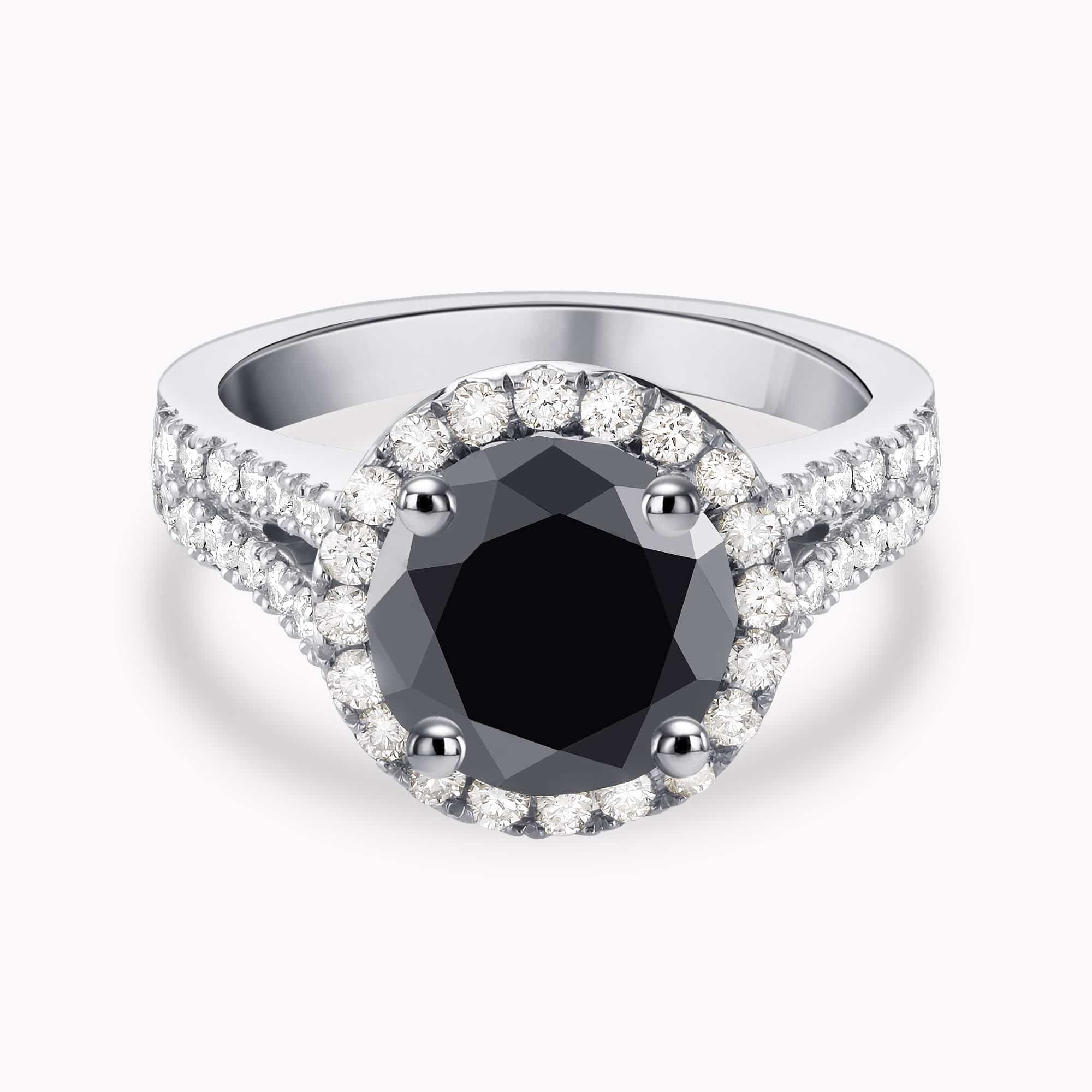 Black and White Diamond Ring