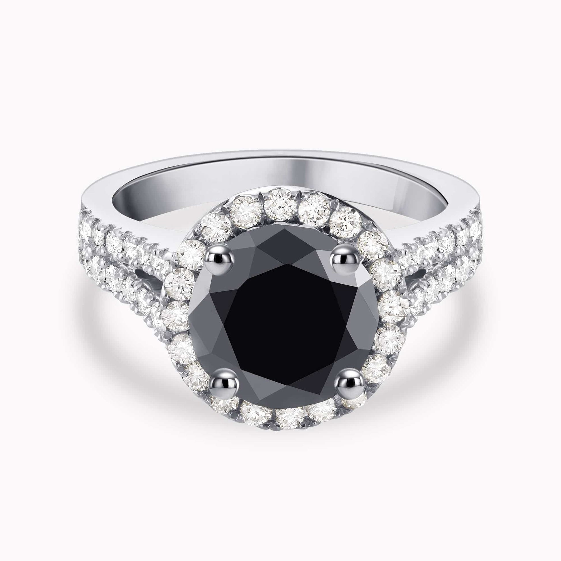 Black and White Diamond Ring
