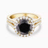 Black and White Diamond Ring