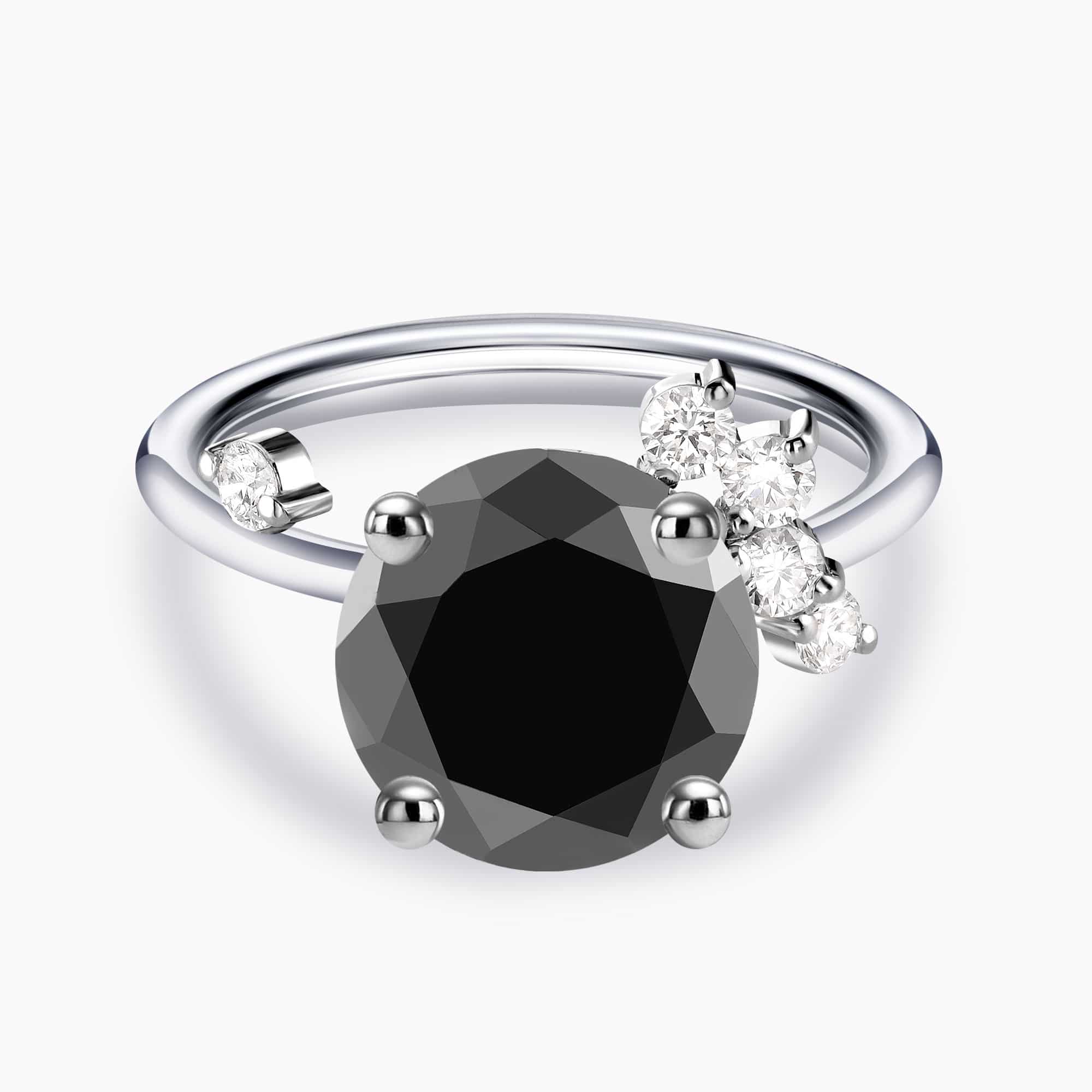 Black and White Diamond Ring