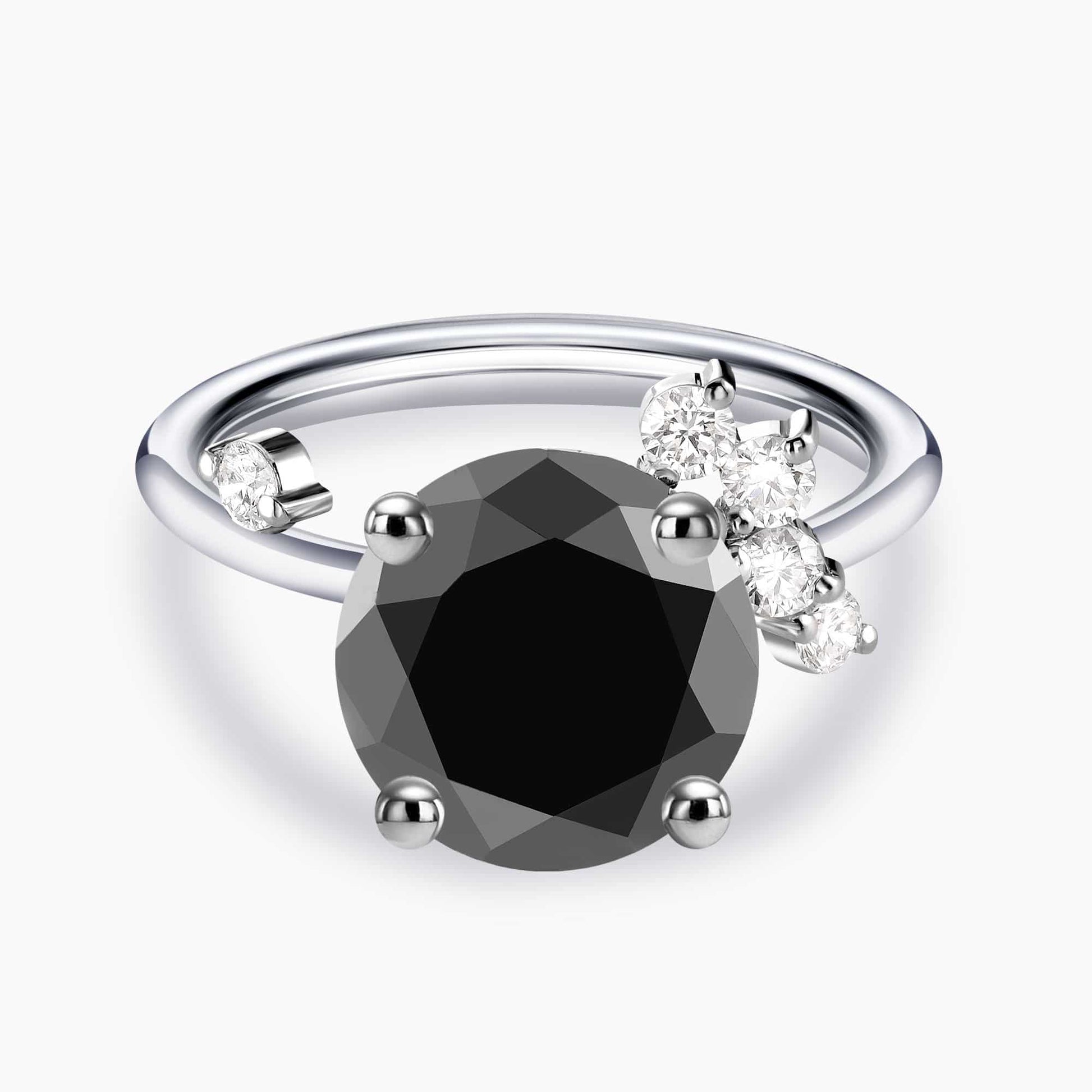 Black and White Diamond Ring