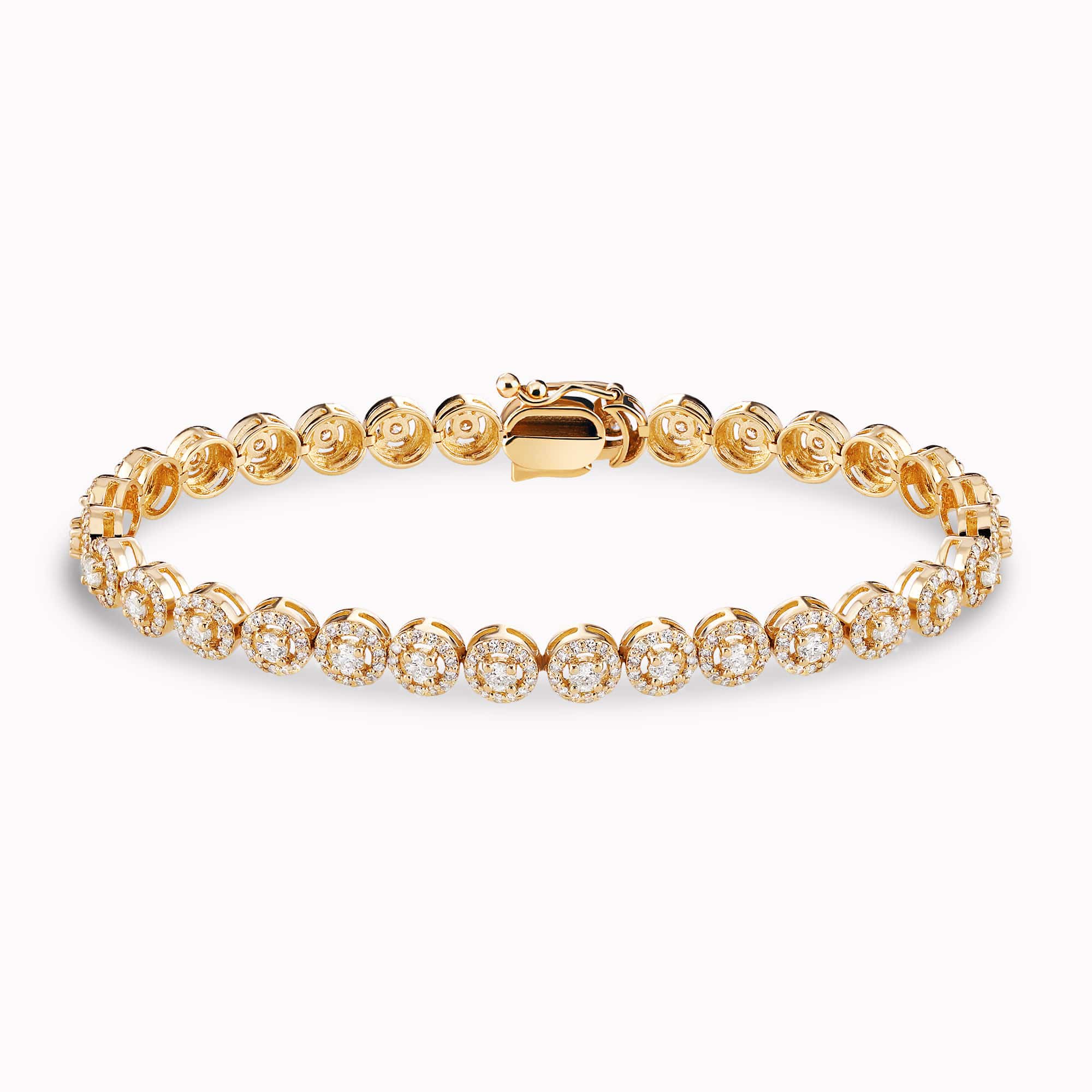 3.36Ct Diamonds in 14K Yellow Gold Bracelet