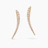 0.56Ct. Diamond Climber Earrings mounted in 14K Yellow Gold