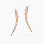 0.56Ct. Diamond Climber Earrings mounted in 14K Yellow Gold