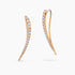 0.56Ct. Diamond Climber Earrings mounted in 14K Yellow Gold