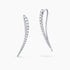 0.56Ct. Diamond Climber Earrings mounted in 14K White Gold