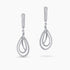 0.88Ct. Diamonds mounted in 14K White Gold Earrings