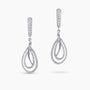 0.88Ct. Diamonds mounted in 14K White Gold Earrings