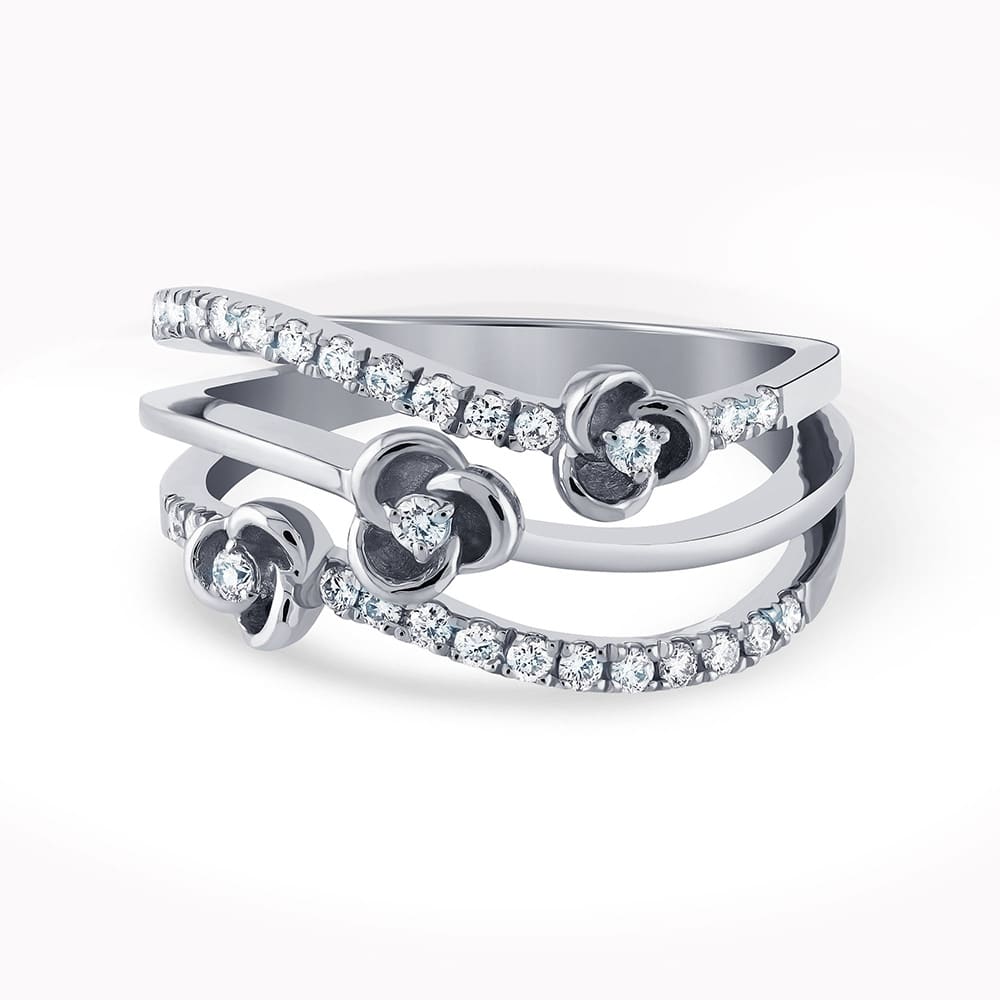 0.38Ct. Diamonds in a 14K White Gold Ring