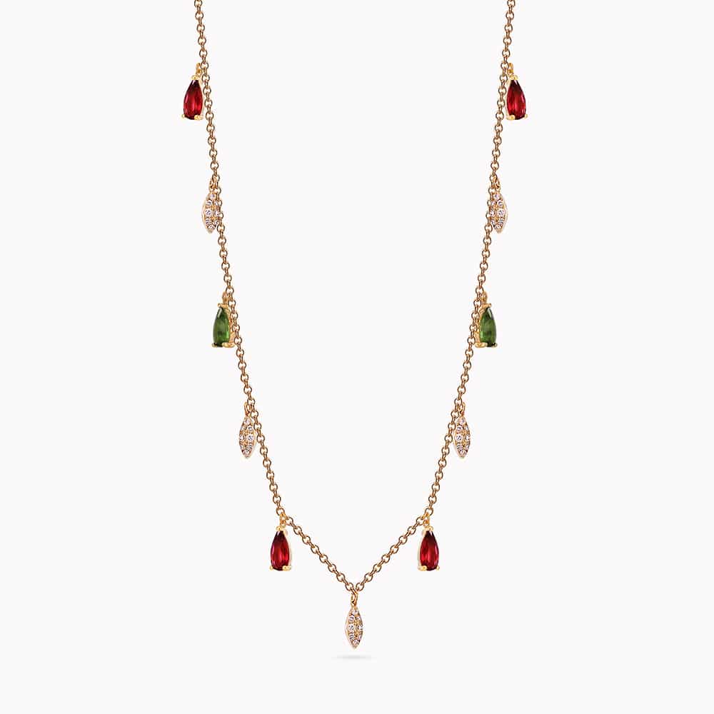 Diamond and Gem Stone Necklace