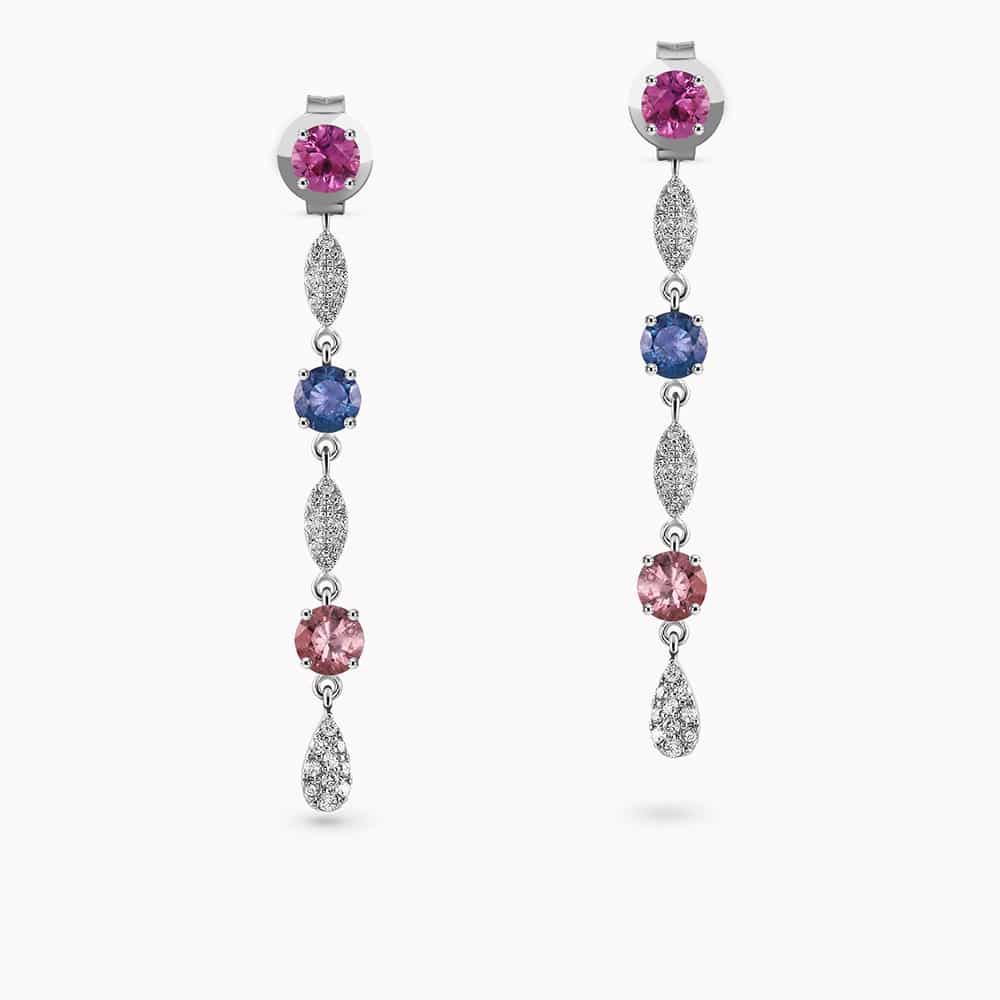 Diamond and Gem Stone Earrings
