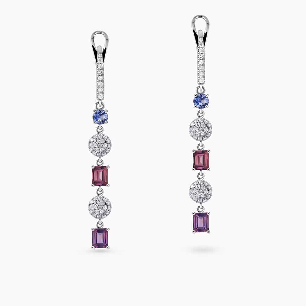 Diamond and Gem Stone Earrings