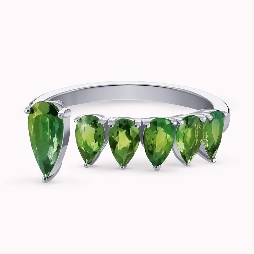 1.40Ct Tourmaline gemstones with 0.07Ct. Diamond setting in